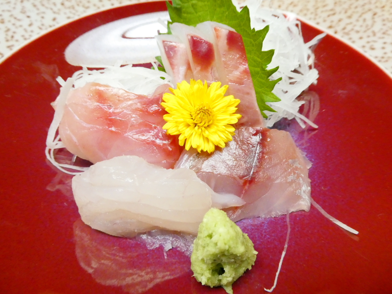 下田野の花亭こむらさきの夕食 御造り