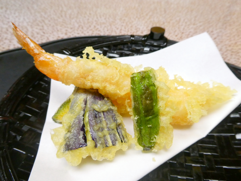 下田野の花亭こむらさきの夕食 天麩羅