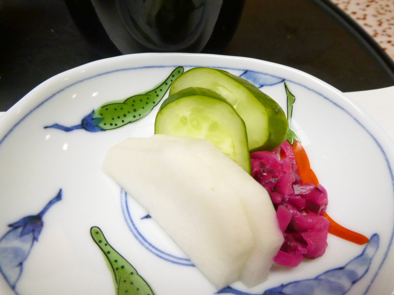 下田野の花亭こむらさきの夕食 香の物